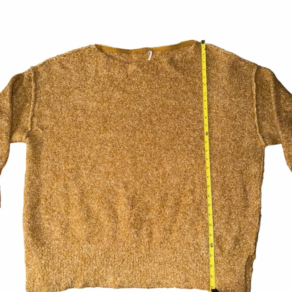 Free People Moira Slouchy Tunic Sweater Honey Marled Knit Small